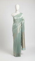 Mist Mint Metallic Silk Saree